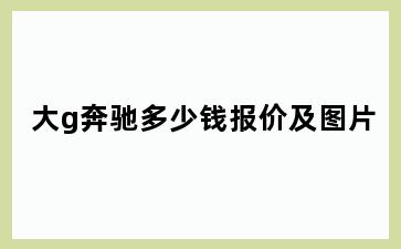 大g奔驰多少钱报价及图片