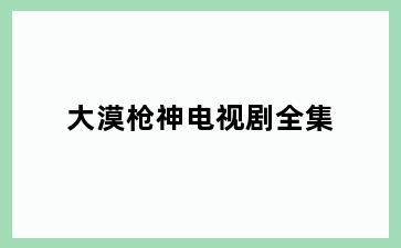 大漠枪神电视剧全集