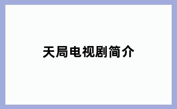 天局电视剧简介
