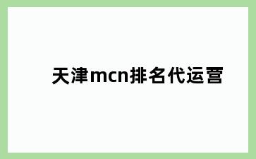天津mcn排名代运营