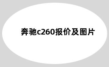 奔驰c260报价及图片