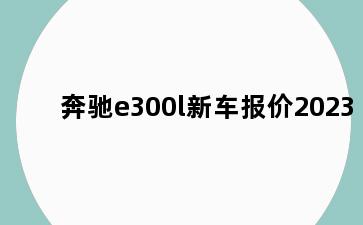 奔驰e300l新车报价2023