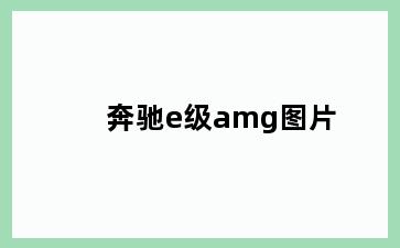 奔驰e级amg图片