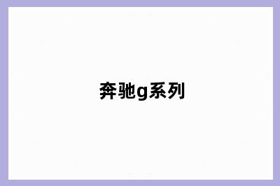 奔驰g系列