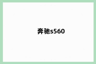 奔驰s560