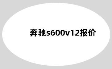 奔驰s600v12报价
