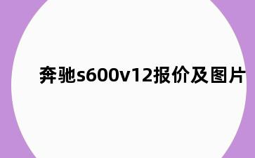 奔驰s600v12报价及图片