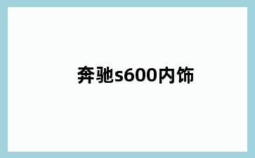 奔驰s600内饰