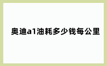奥迪a1油耗多少钱每公里