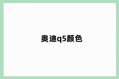 奥迪q5颜色
