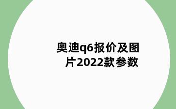 奥迪q6报价及图片2022款参数