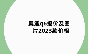 奥迪q6报价及图片2023款价格