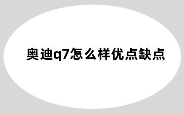 奥迪q7怎么样优点缺点
