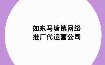 如东马塘镇网络推广代运营公司