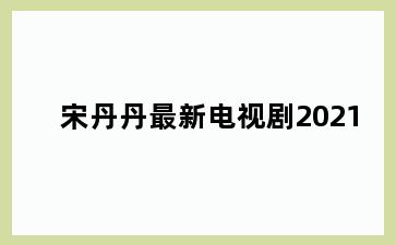 宋丹丹最新电视剧2021