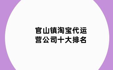 官山镇淘宝代运营公司十大排名