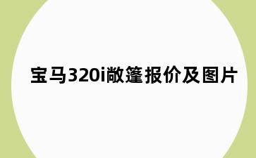 宝马320i敞篷报价及图片