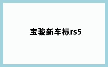 宝骏新车标rs5