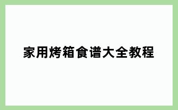 家用烤箱食谱大全教程
