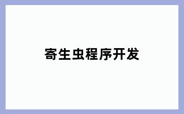 寄生虫程序开发