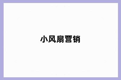 小风扇营销