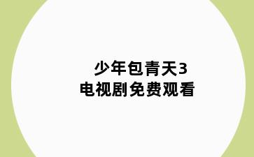 少年包青天3电视剧免费观看