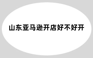 山东亚马逊开店好不好开