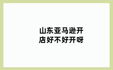 山东亚马逊开店好不好开呀