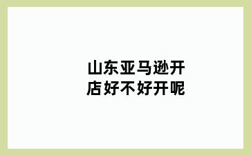 山东亚马逊开店好不好开呢
