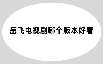 岳飞电视剧哪个版本好看