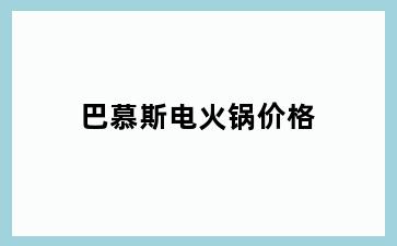 巴慕斯电火锅价格