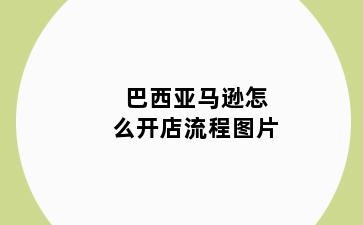 巴西亚马逊怎么开店流程图片