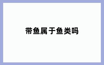 带鱼属于鱼类吗