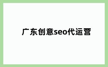 广东创意seo代运营