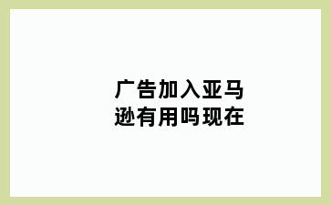 广告加入亚马逊有用吗现在