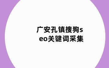 广安孔镇搜狗seo关键词采集