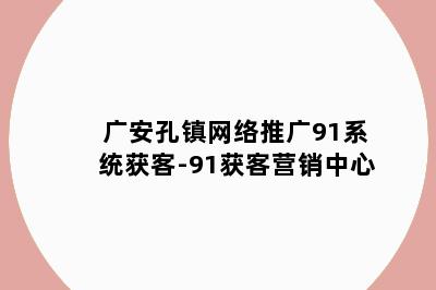 广安孔镇网络推广91系统获客-91获客营销中心