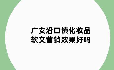 广安沿口镇化妆品软文营销效果好吗