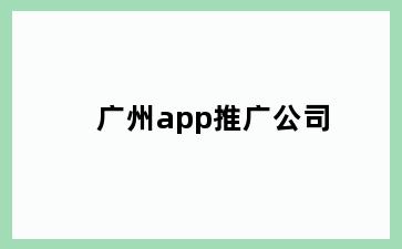 广州app推广公司