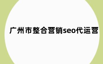 广州市整合营销seo代运营