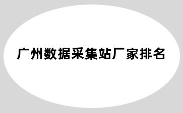 广州数据采集站厂家排名
