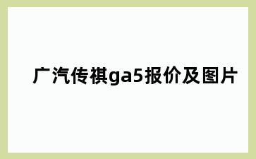 广汽传祺ga5报价及图片