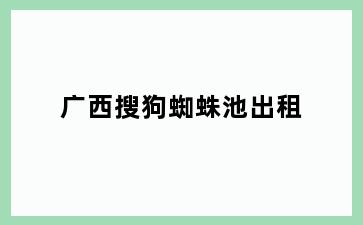 广西搜狗蜘蛛池出租