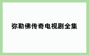 弥勒佛传奇电视剧全集