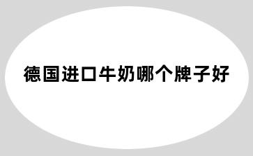 德国进口牛奶哪个牌子好