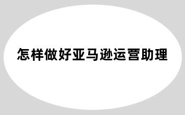 怎样做好亚马逊运营助理
