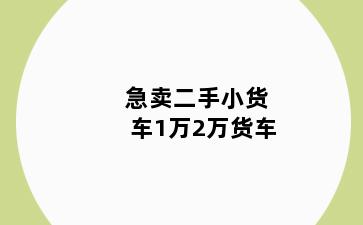 急卖二手小货车1万2万货车