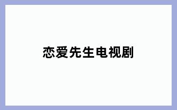 恋爱先生电视剧