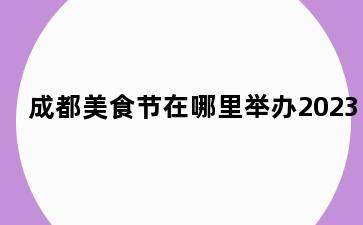 成都美食节在哪里举办2023
