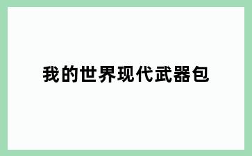 我的世界现代武器包
